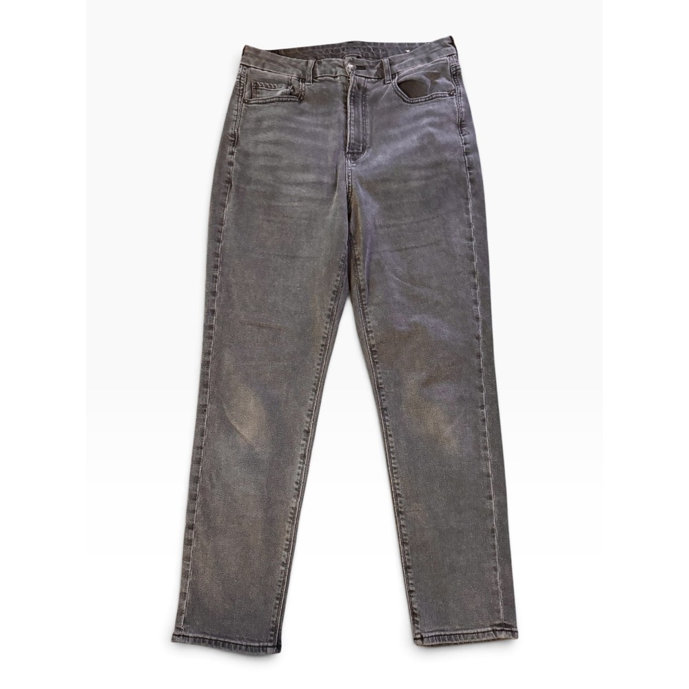 American Eagle Women 8 Regular Faded Black High Rise Straight Leg Stretch Jeans